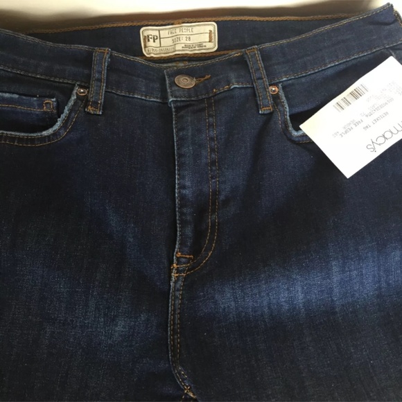 FREE PEOPLE BUSTED DESTROYED SKINNY DENIM JEANS - Picture 5 of 8